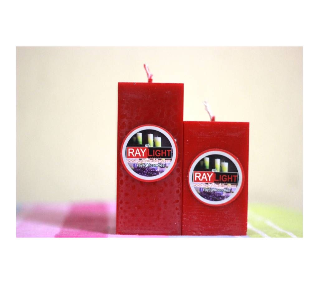 Square Pillar Candle set Twin