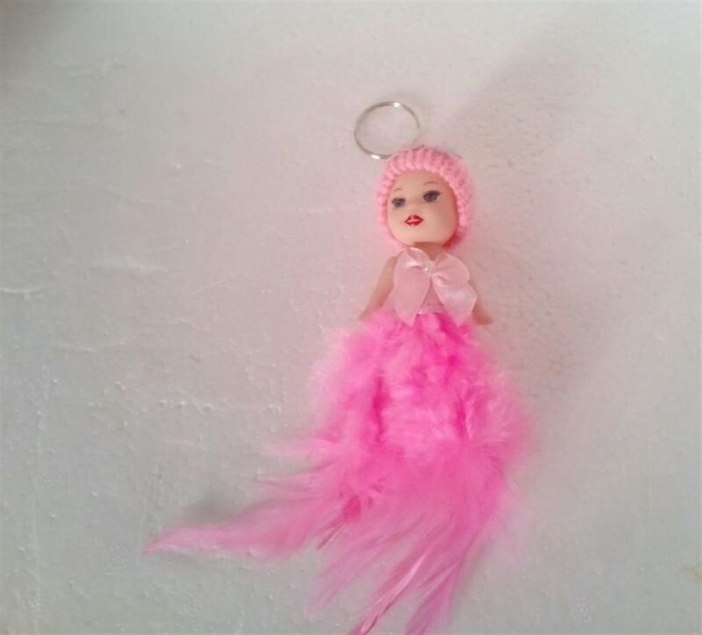 Pink doll key ring (2 pic ) 