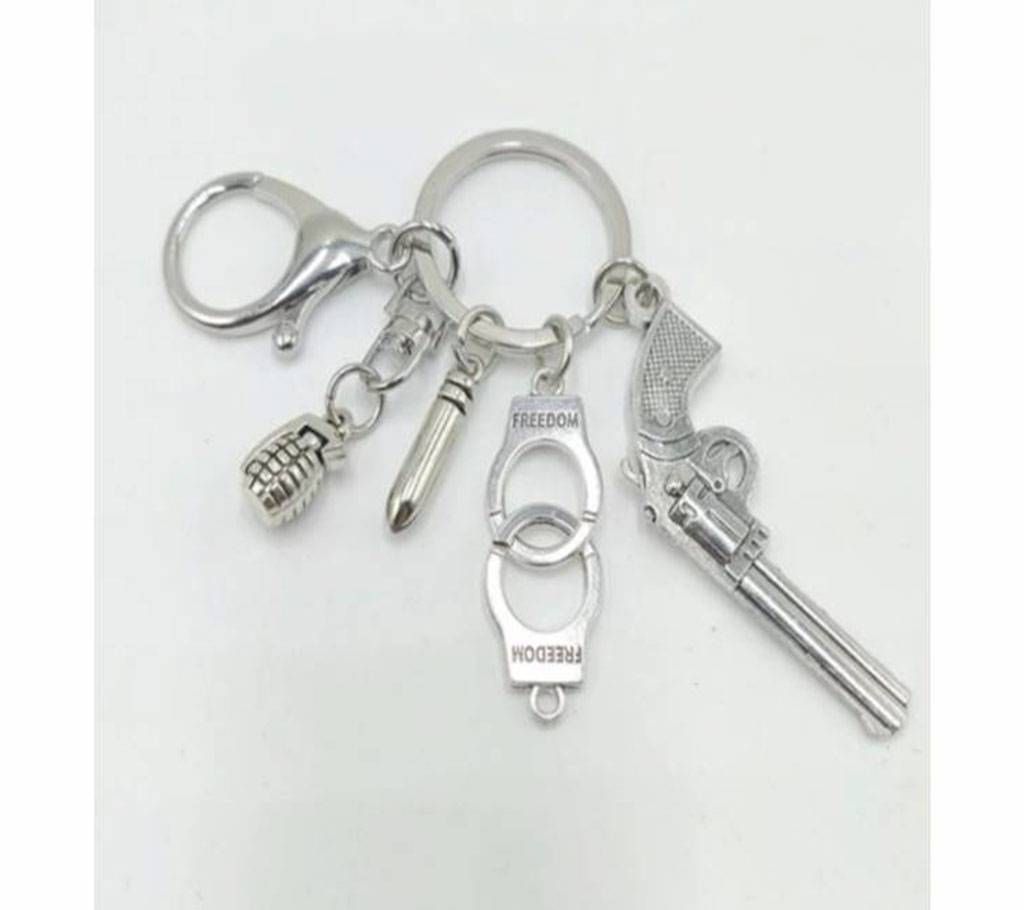 Metal Pistol Guns Enthusiasts Police Exclusive Equipped  Creative Keychain
