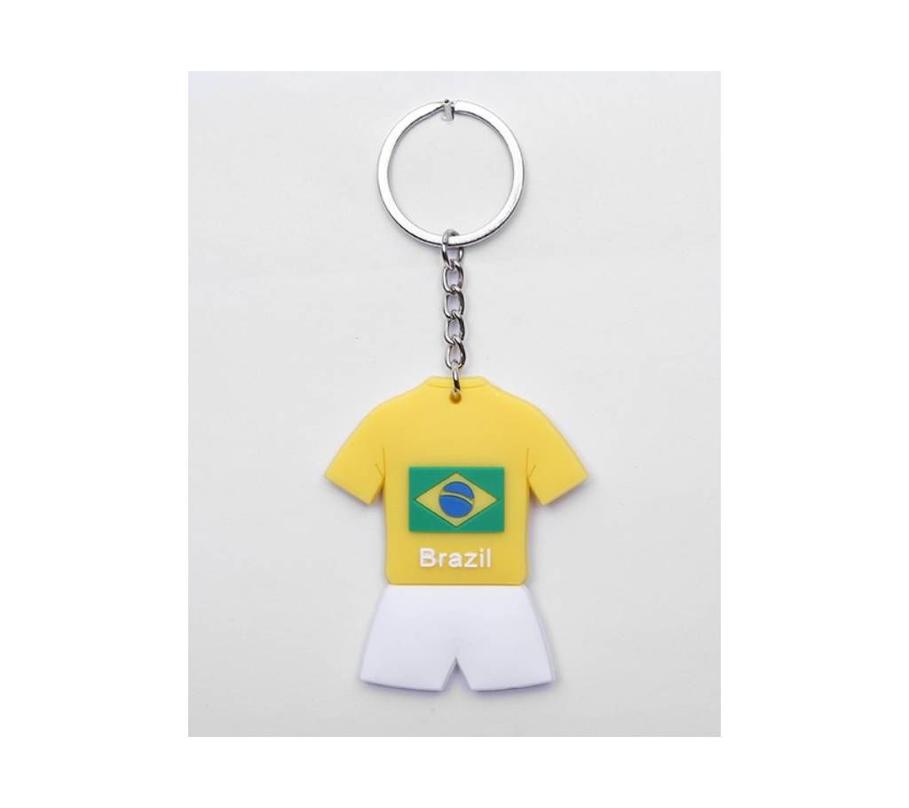 Brazil Rubber Jersey Key Ring