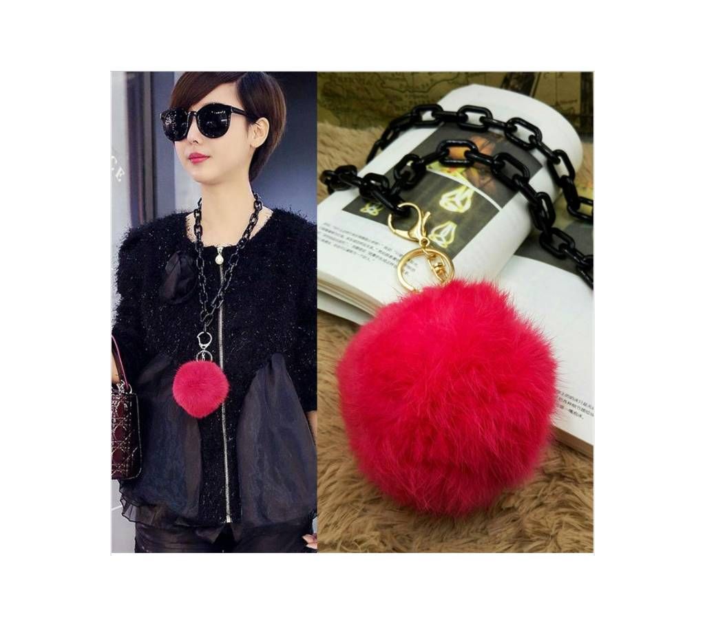 1Pcs Fur Ball Pom Pom Keychain