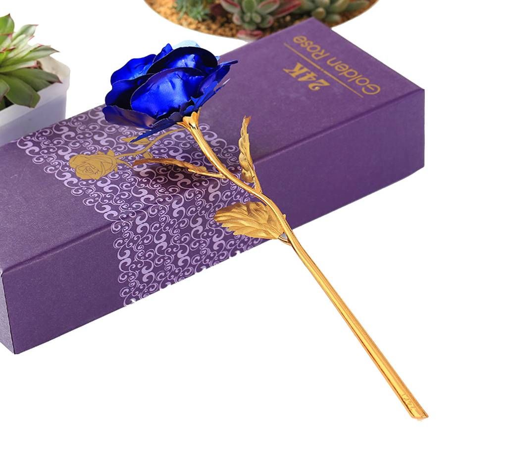 Elegant Romantic Golden Rose Flower With Gift Box