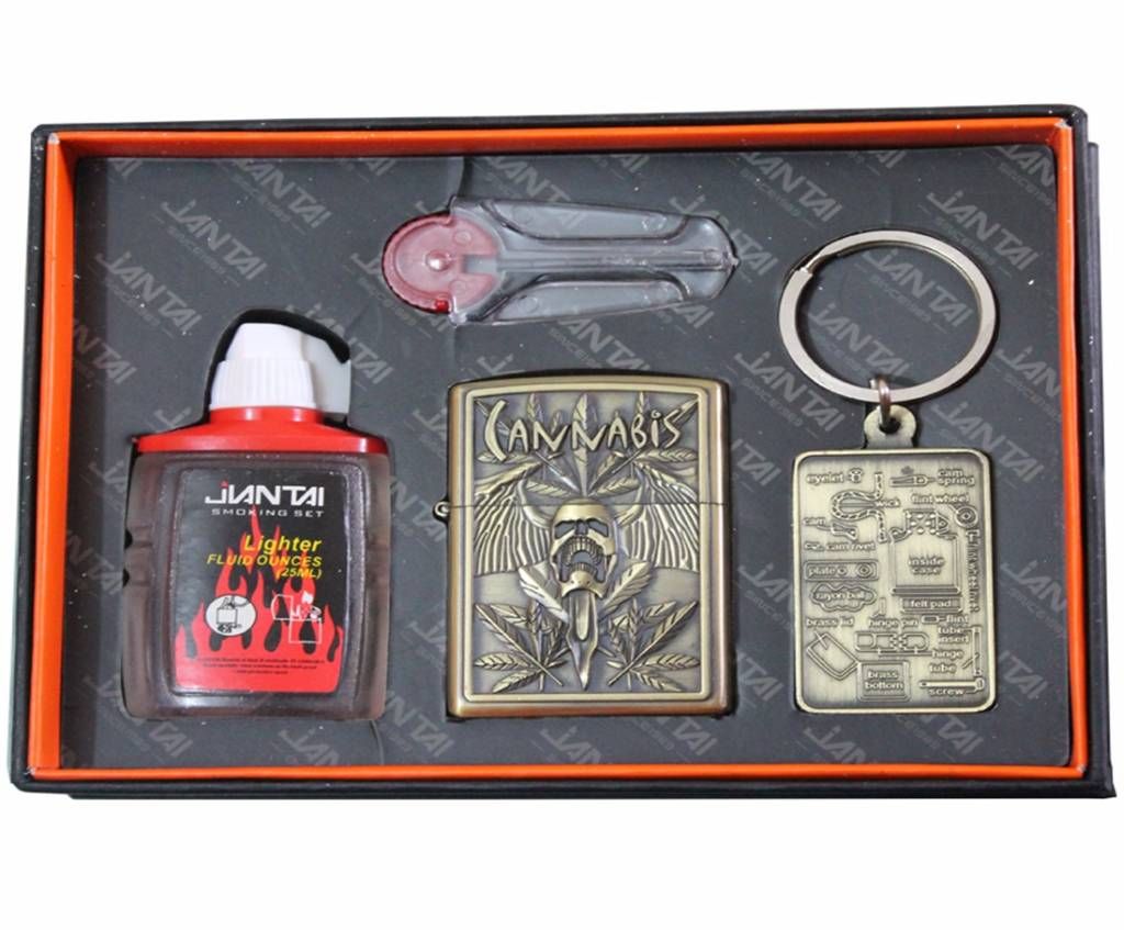 fuel burning lighter with key ring