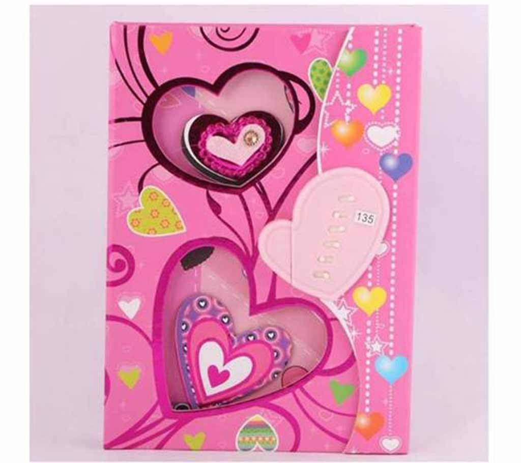 Sweet heart diary with lock 