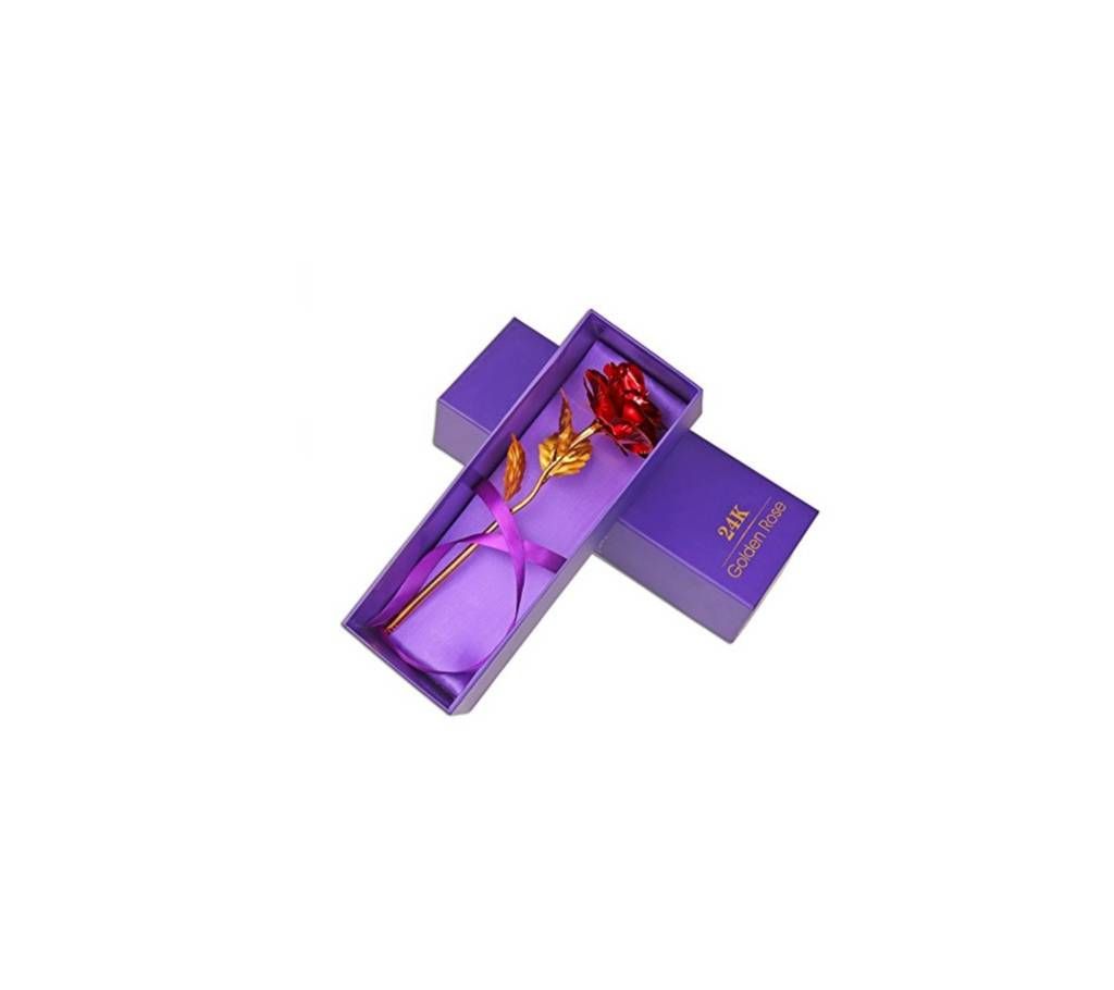 Elegant Romantic 24K Golden Rose Flower With Gift Box