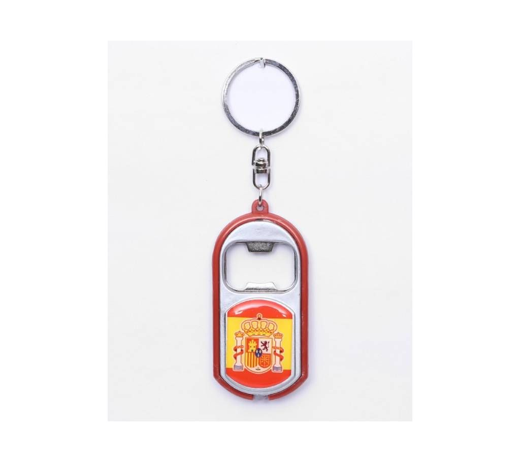 Spain Bottle Opener key Ring With Light