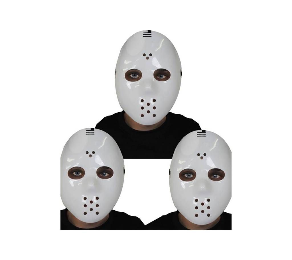 Pack of three Hockey White Jason Killer Halloween Mask
