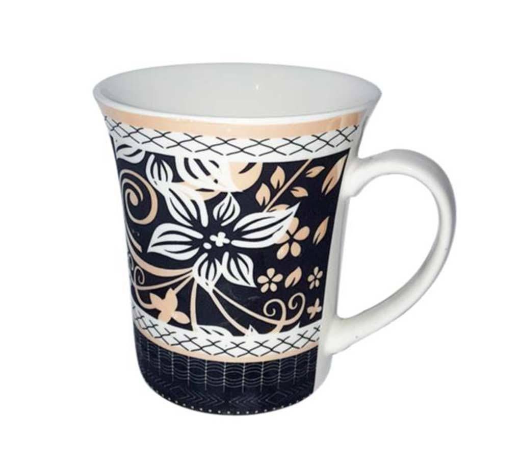Multi Color Flower Designed Ceramic Mug