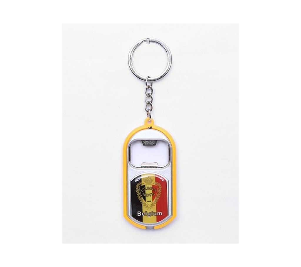 Belgium Bottle Opener key Ring With Light