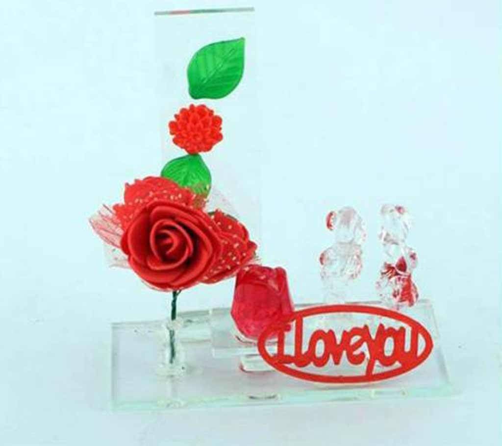 I love you crystal and flower