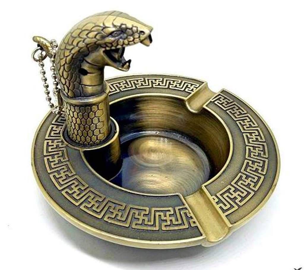 Cobra Face Lighter with Holding Ashtray Combo