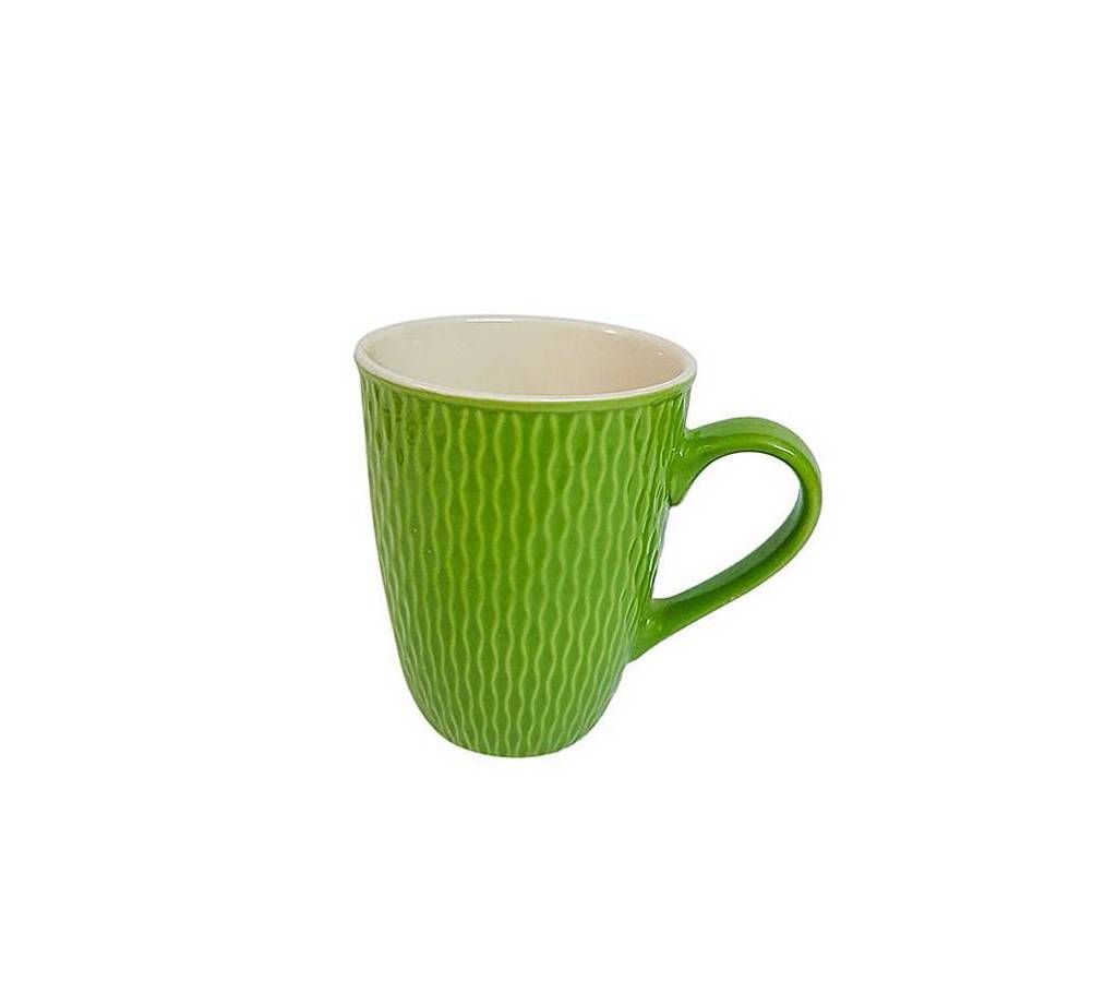 Ceramic Mug  with Pattern Design - Green