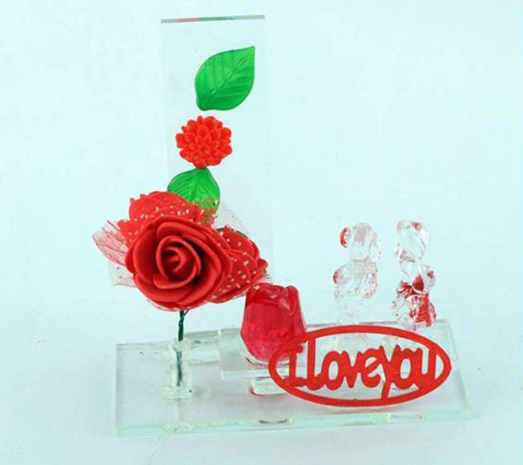 I love you crystal and flowers
