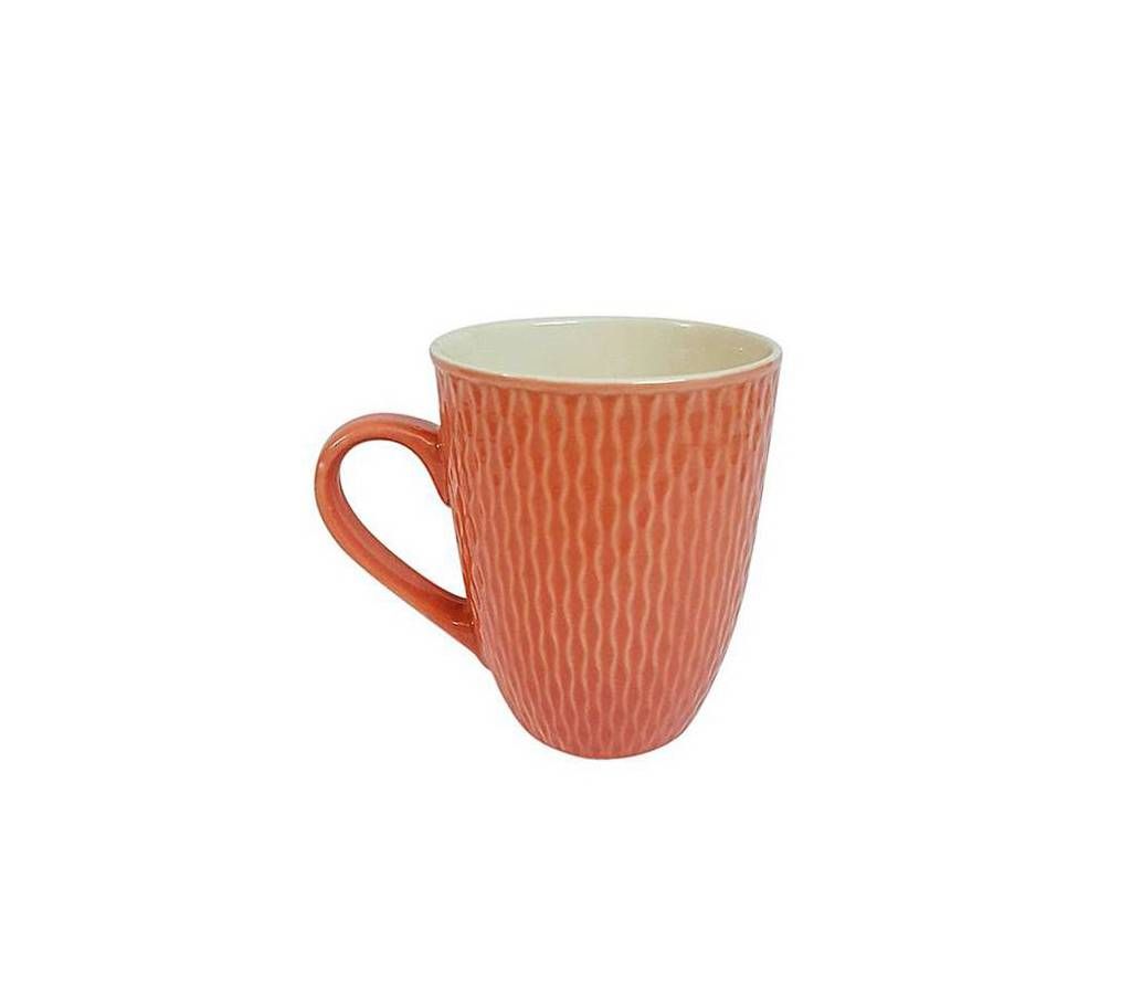 Ceramic Mug  with Pattern Design - Light Red