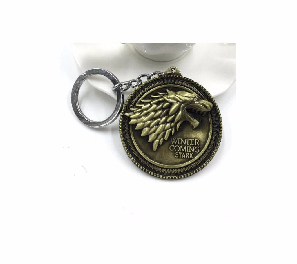 Metal Game of thrones House Stark Key Chain