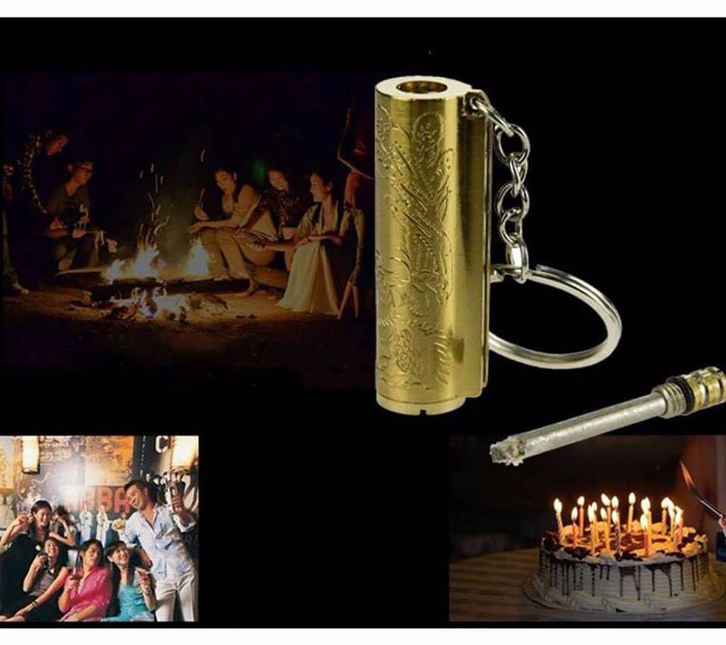 Dragon design golden lighter with key ring