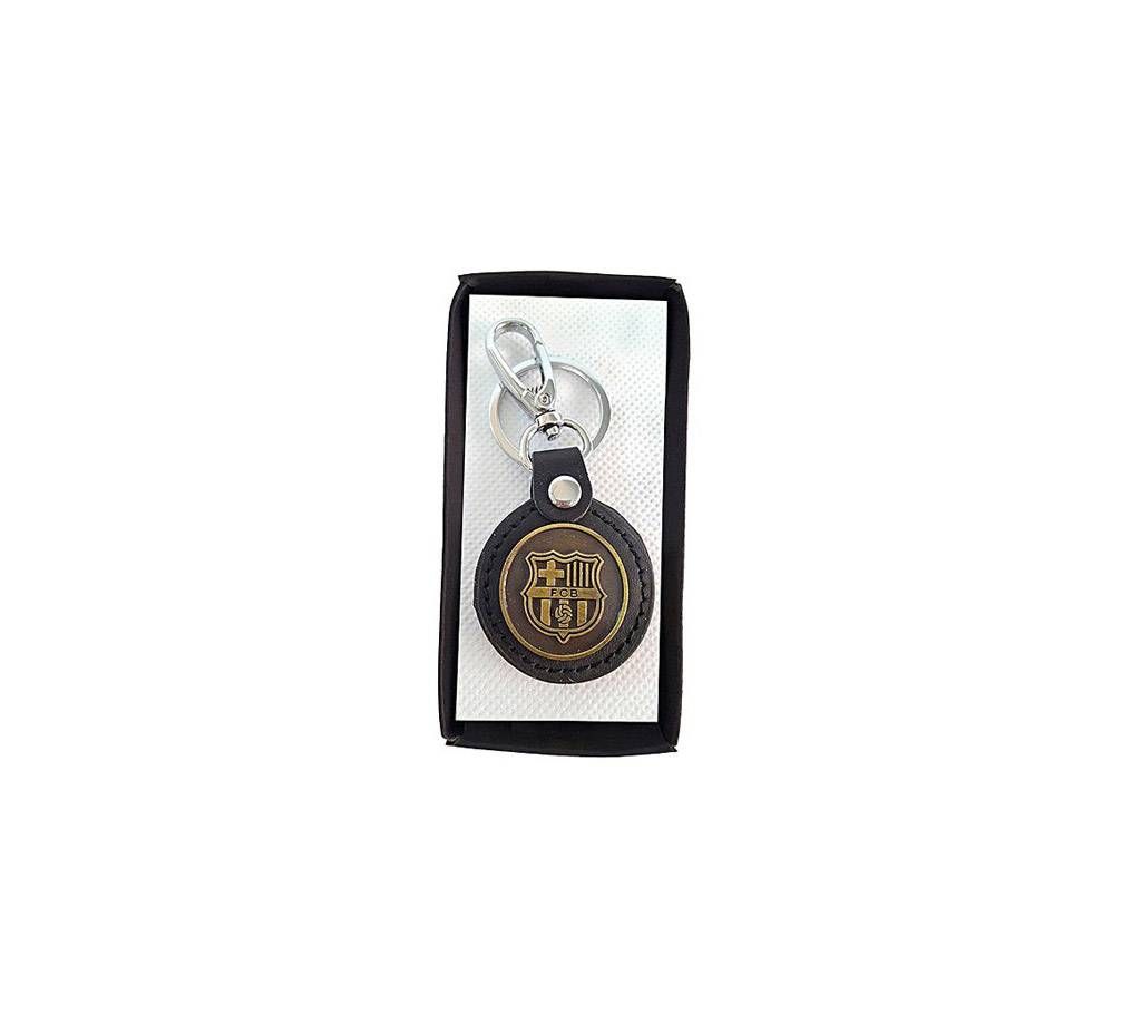 Bercelona metal Badge key ring - copper
