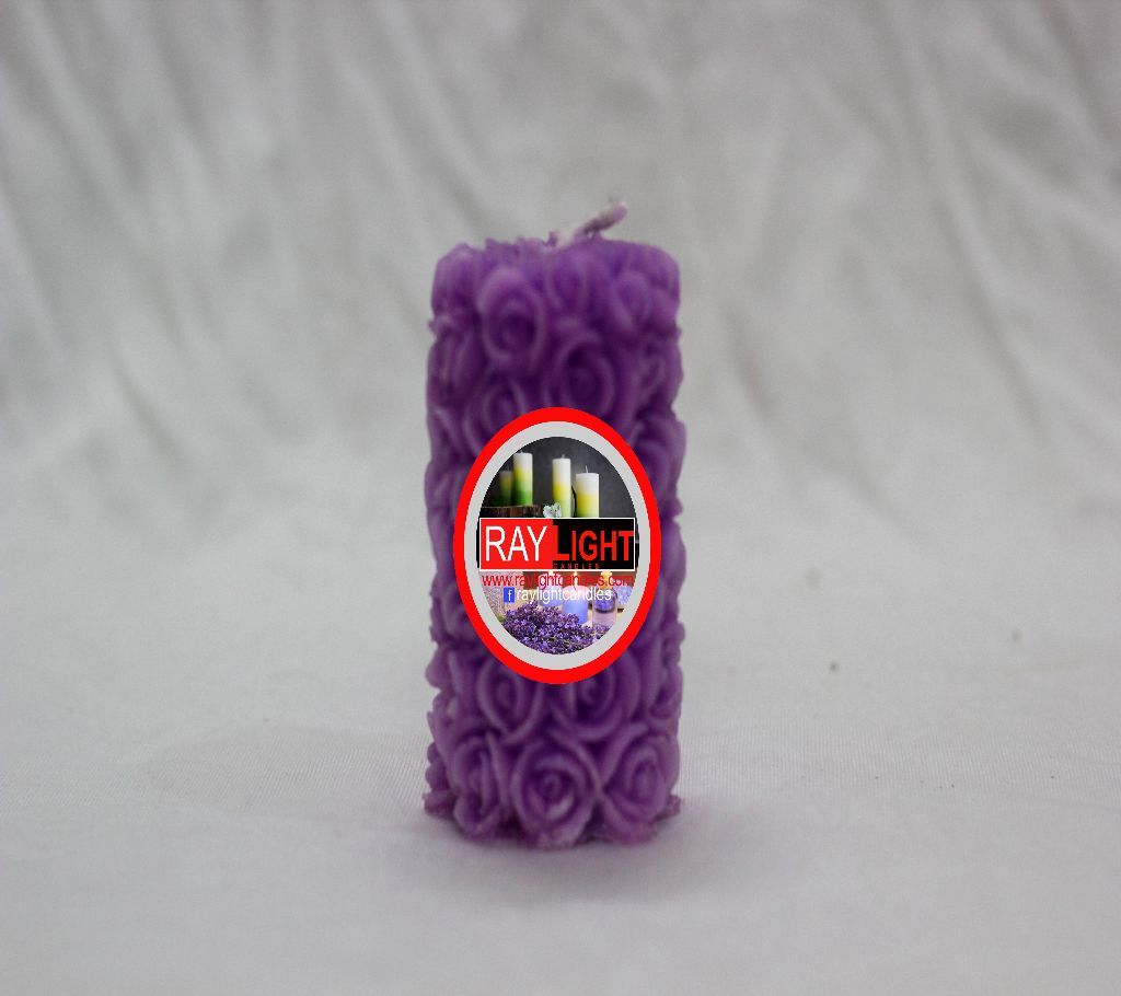 Flower Piller Candle-purple