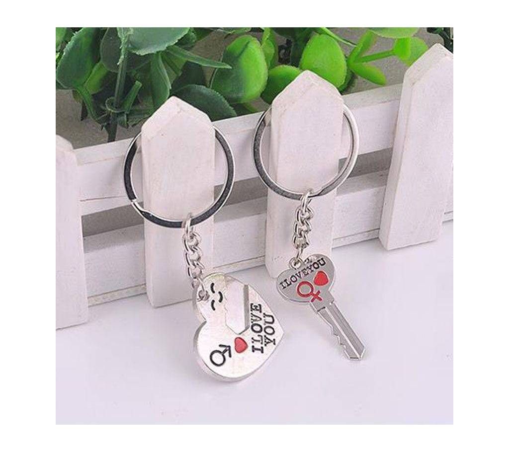 "I love you" keychain Heart key