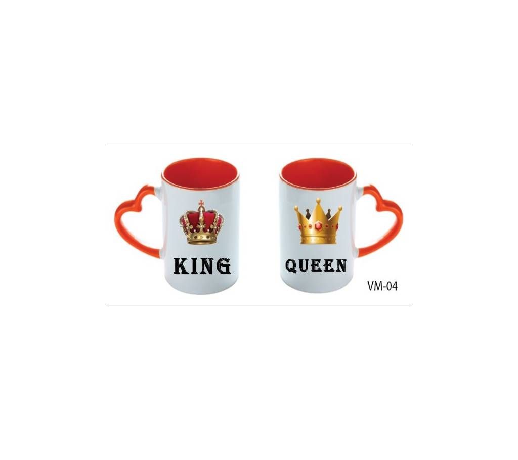 King Queen valentine love couple mug
