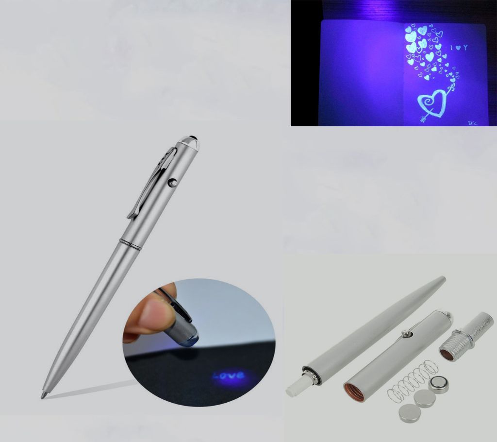 Invisible Ink Pen With Uv Light Magic Secret Ballpoint