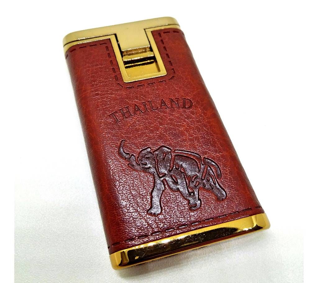 Thailand Leather Metal Gas Lighter