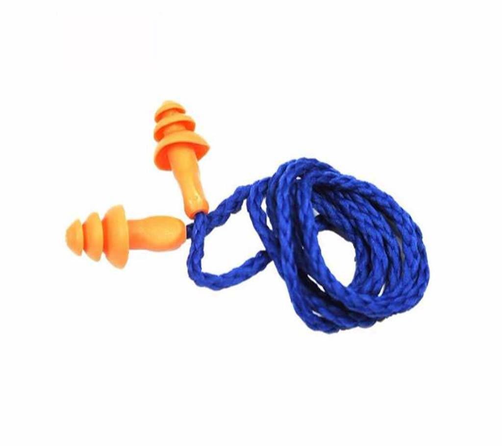 1pcs Reusable Soft Corded Silicone Comfort Sleep Ear Plugs Durable Hearing Protection