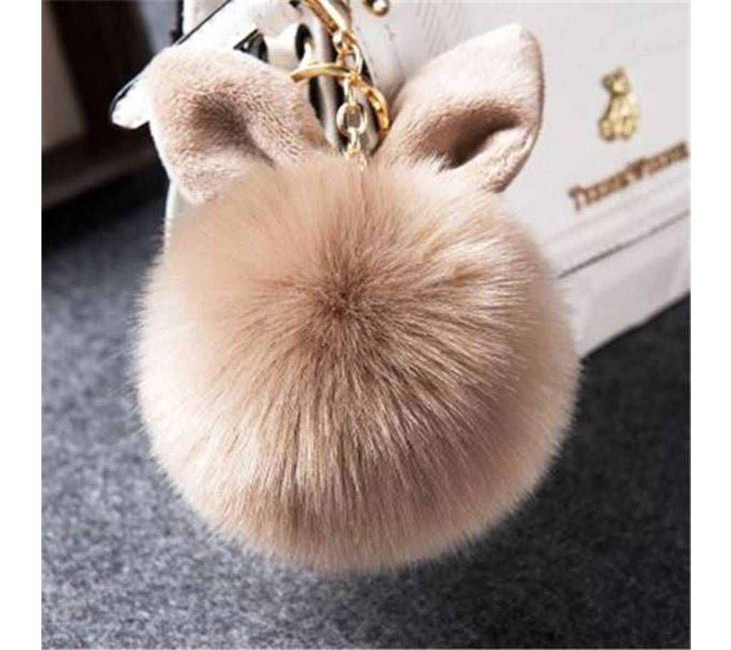 Pompom Fur Ball Key Chain Rings