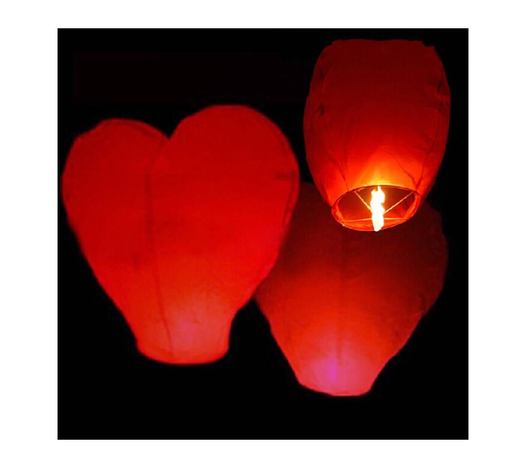 Heart Shape Fanush Sky Lantern - Multi-color
