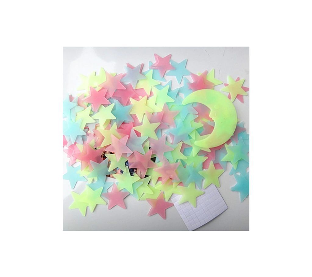 Glowing Stars Stickers Decal Glow In The Dark room Home Decor Luminous Fluorescent