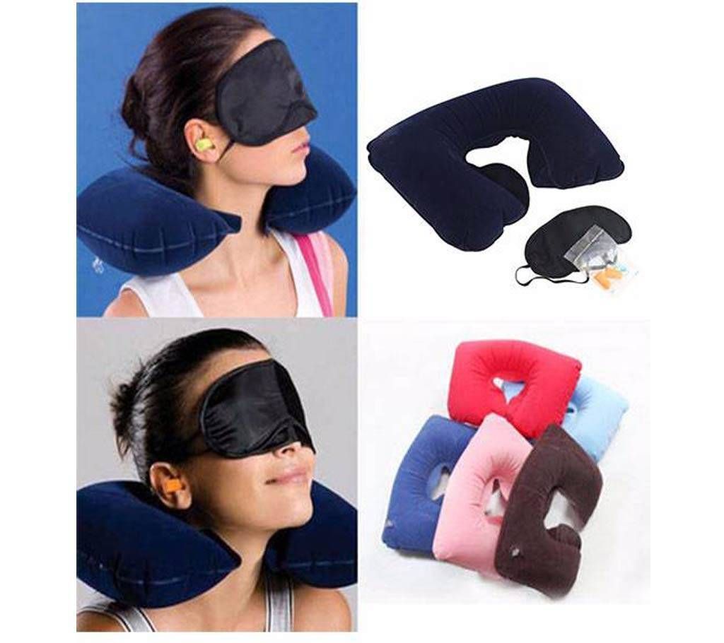 3 In 1 Travel Pillow Set - Multi Color