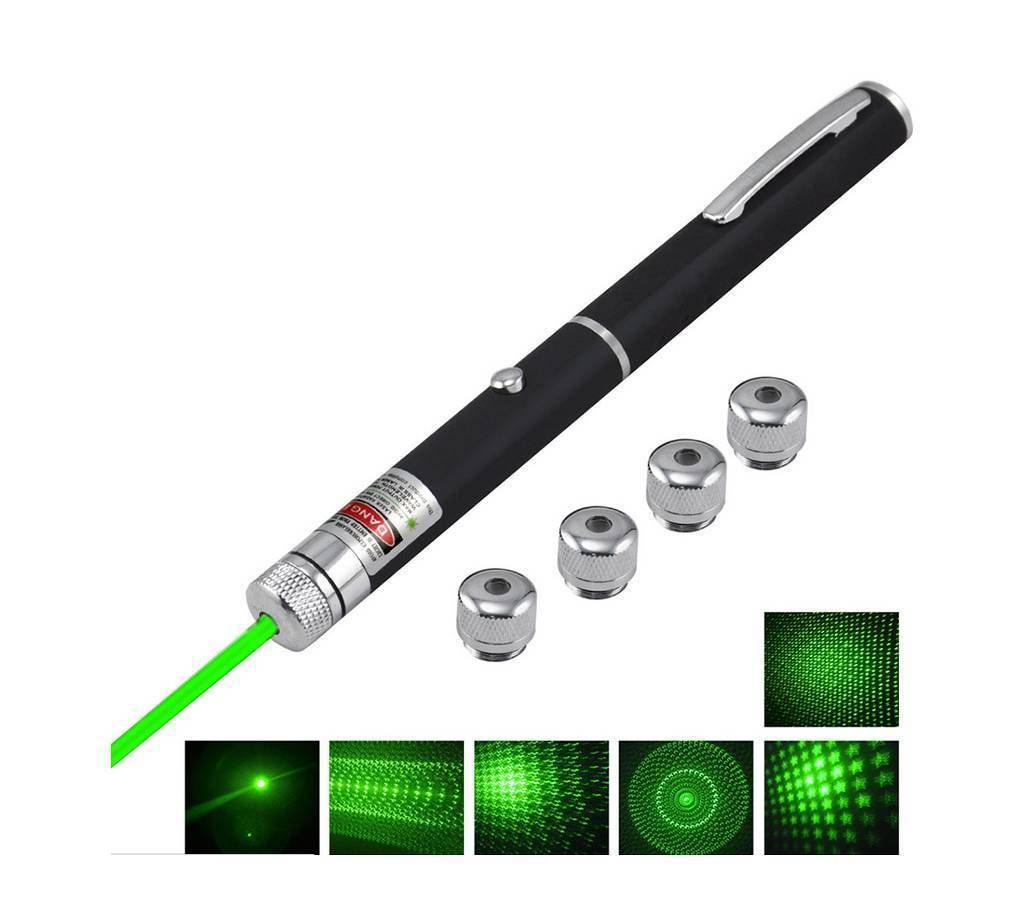 Rechargeable Green Laser Pointer 5 in 1 with Lock