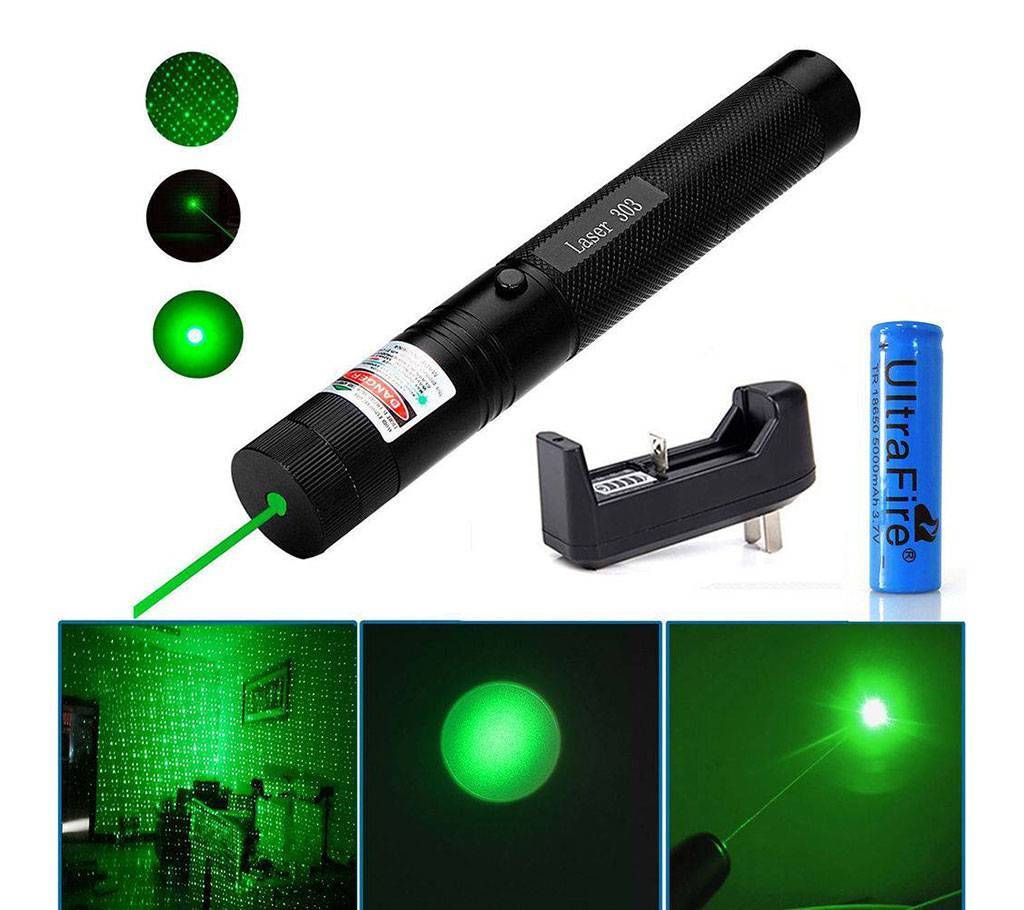 Rechargeable 2 in 1 Green Laser Pointer