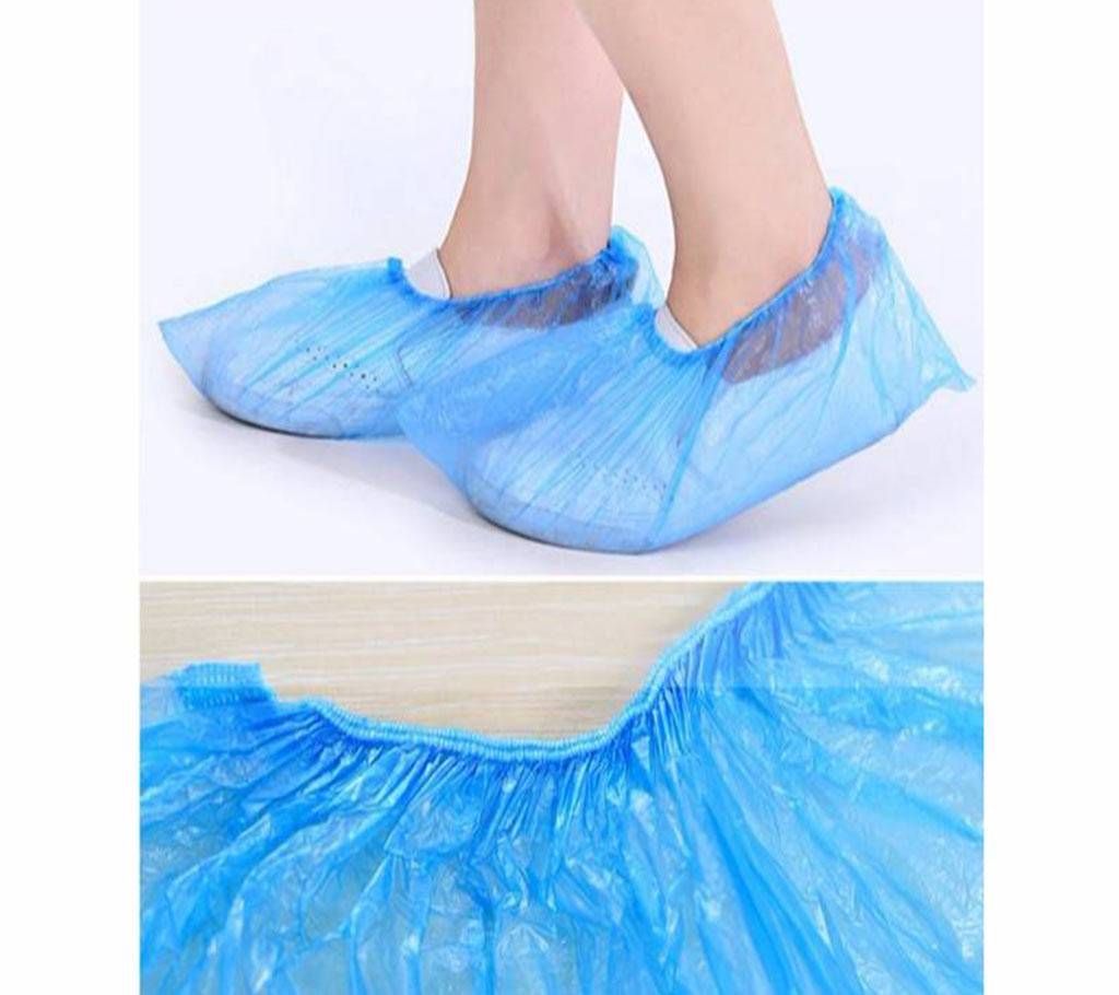 10Pcs/Pack  Waterproof Boot Covers Plastic Disposable Shoe Covers