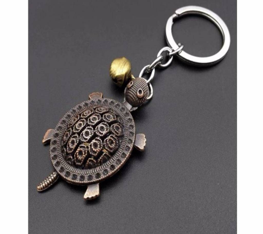 Retro Mini Metal Decoration lovely little turtle Keychain
