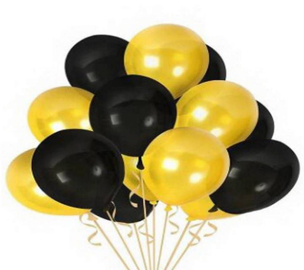 BLACK and GOLD Birthday Balloons 200pcs