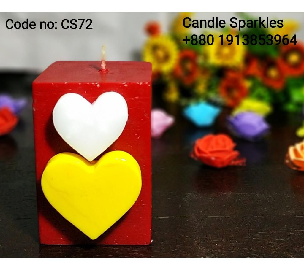 Red Square Pillar Candle