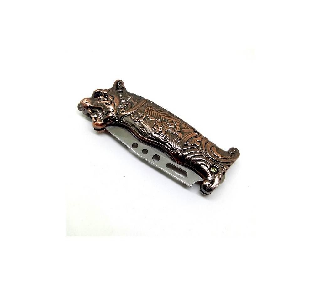 Panther Face Knife with Gas Lighter