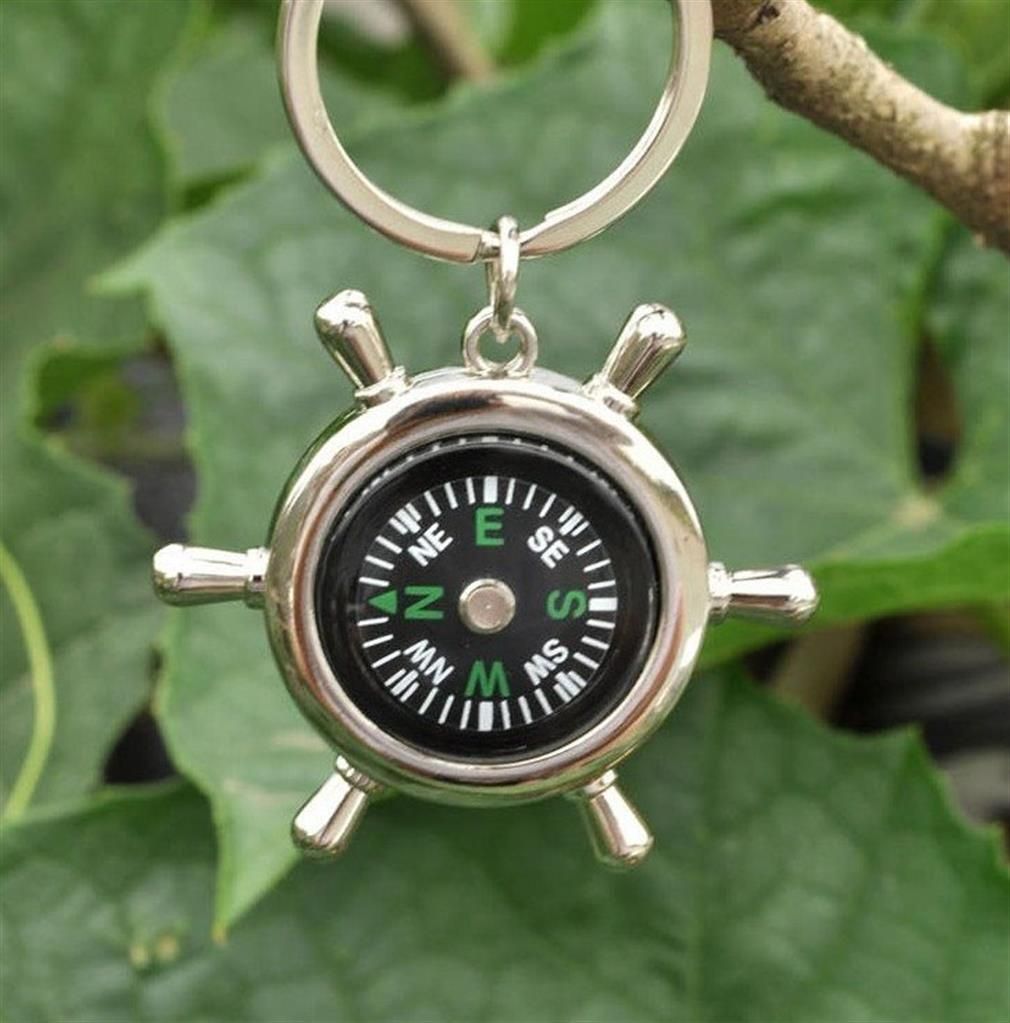 key ring with compass 