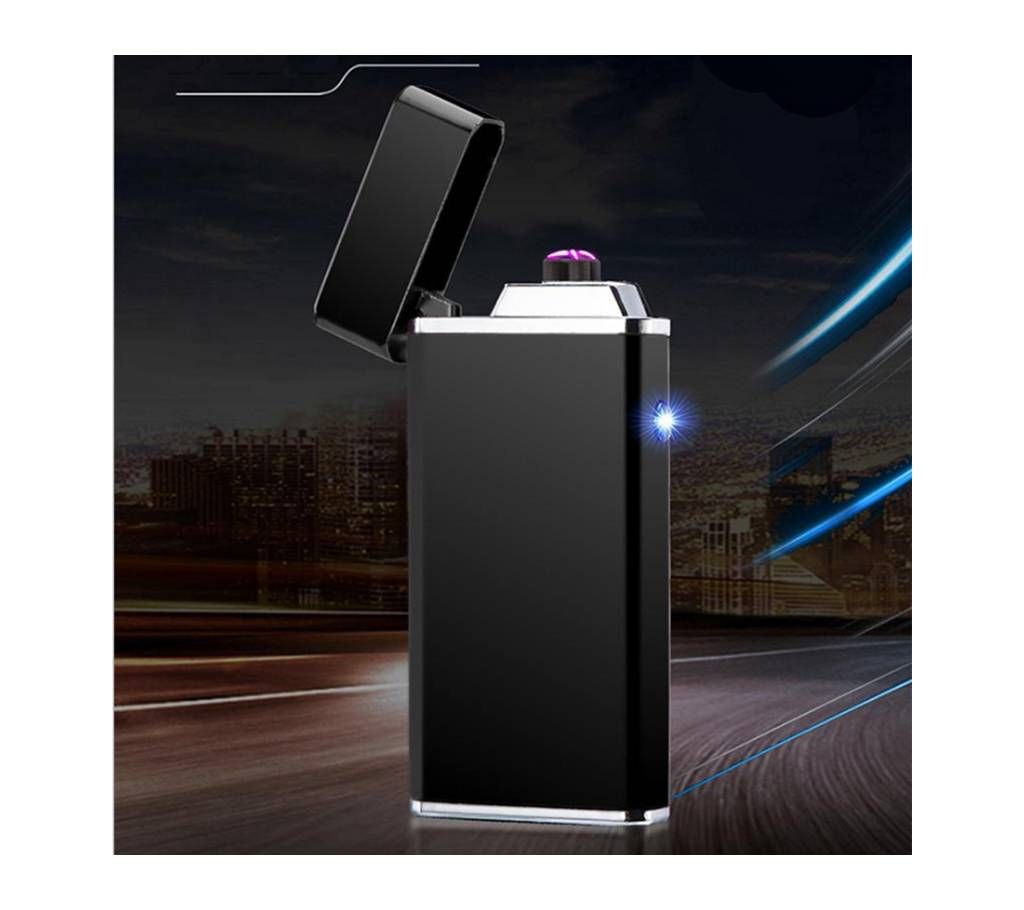 Rechargeable Double ARC Lighter-(Spesial Edition Black)