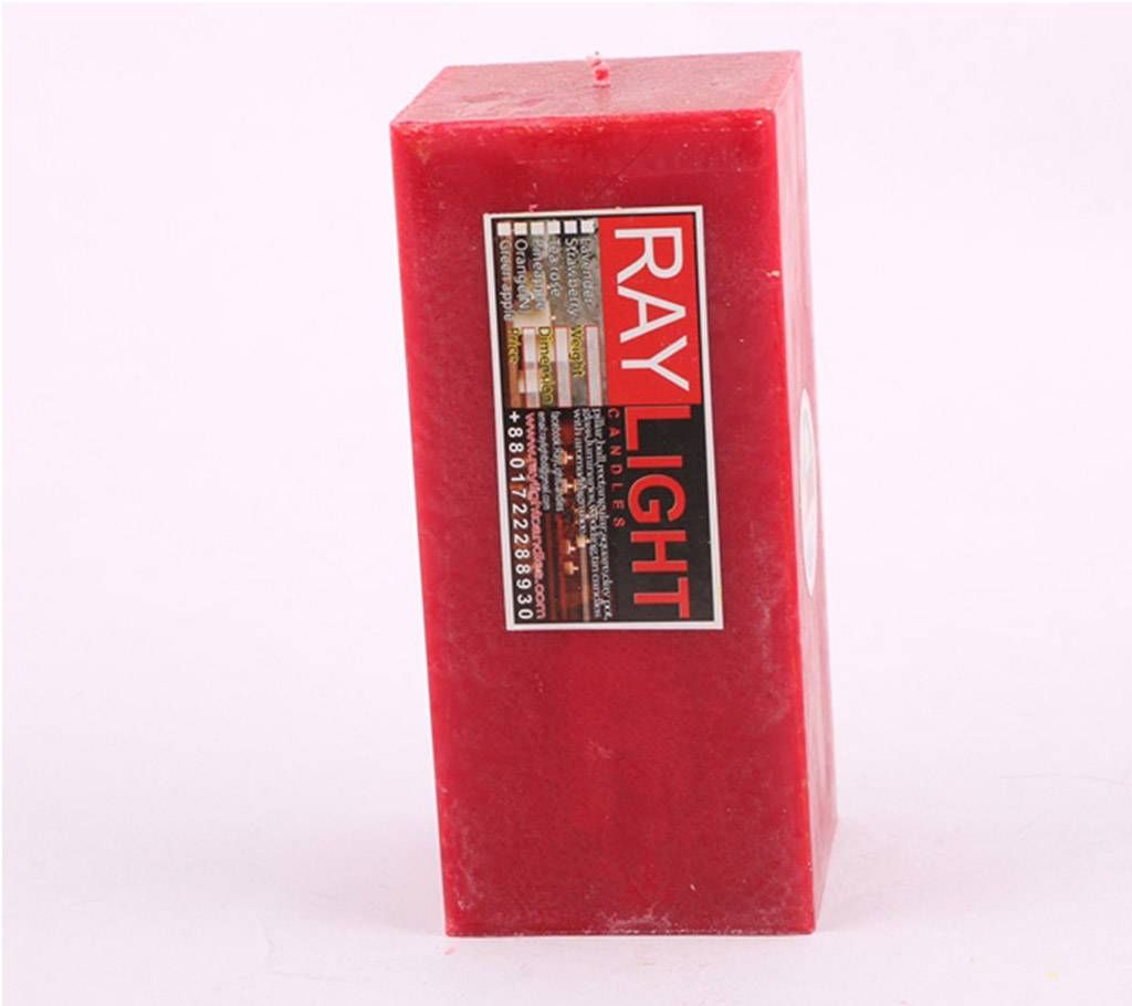 Square Pillar Red Candle (425 gm)