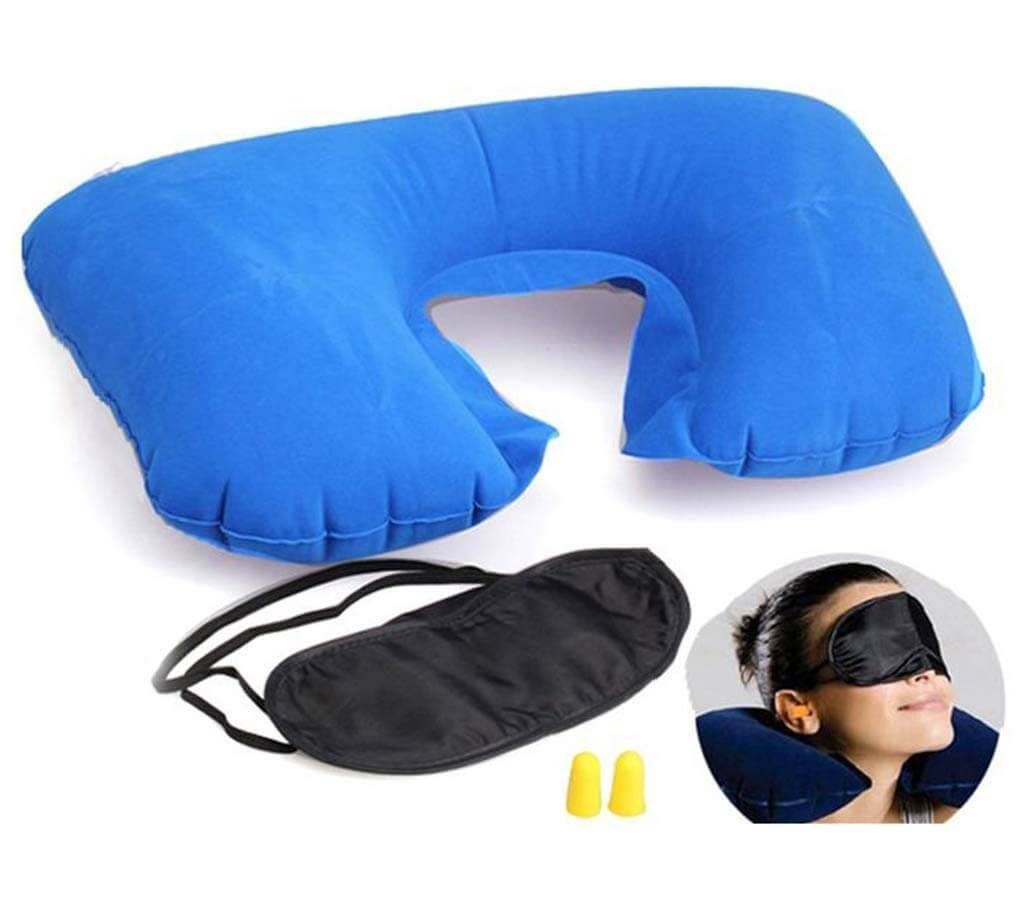 3 In 1 Travel Comfort Neck Pillow - Blue