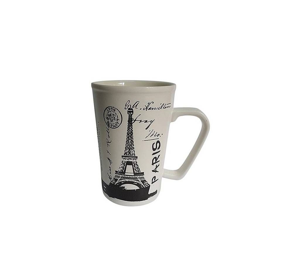 Paris Eiffel Tower Ceramic Mug - white
