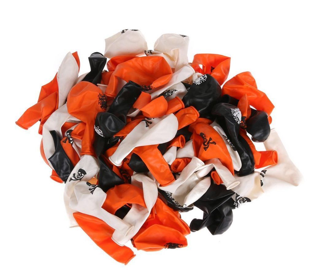 100pcs Mixed Halloween Birthday Party Decoration Supplies Latex Balloons