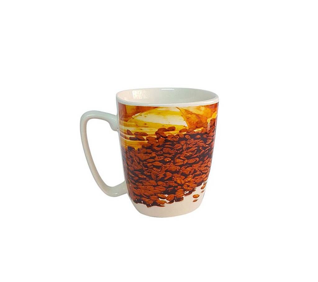 Square Shaped Coffee Themed Ceramic Mug