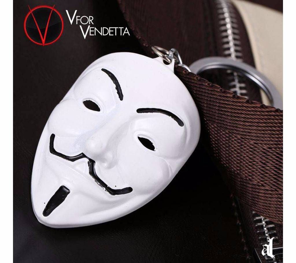 V for Vendetta Mask Metal Keychain