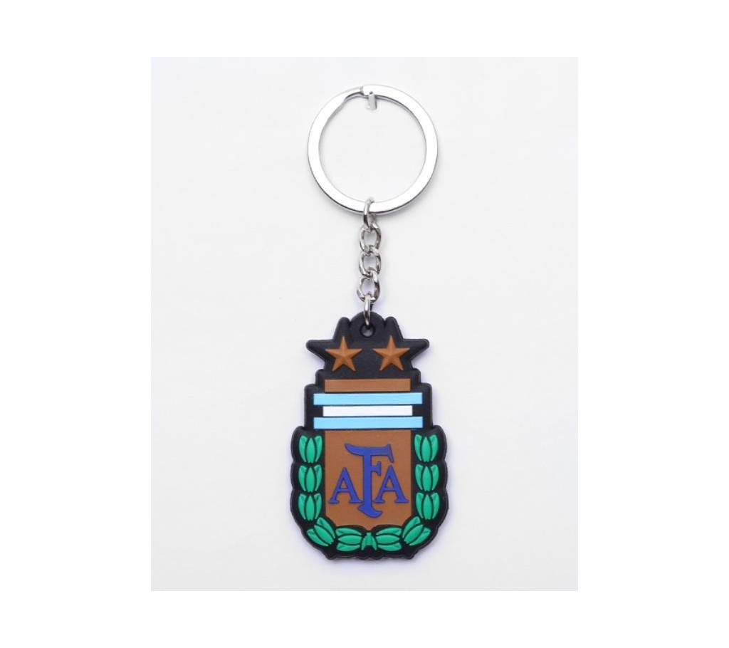 Argebtina PVC Buckle Football Logo Key Ring