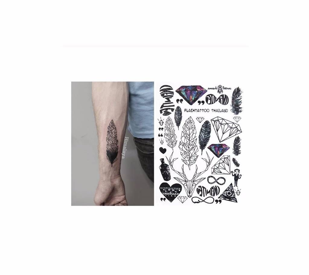 Waterproof temporary tattoo sticker The World Glitter Tatoo Sticker
