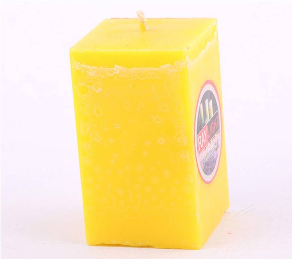 Square Pillar Yellow Candle (320 GM)