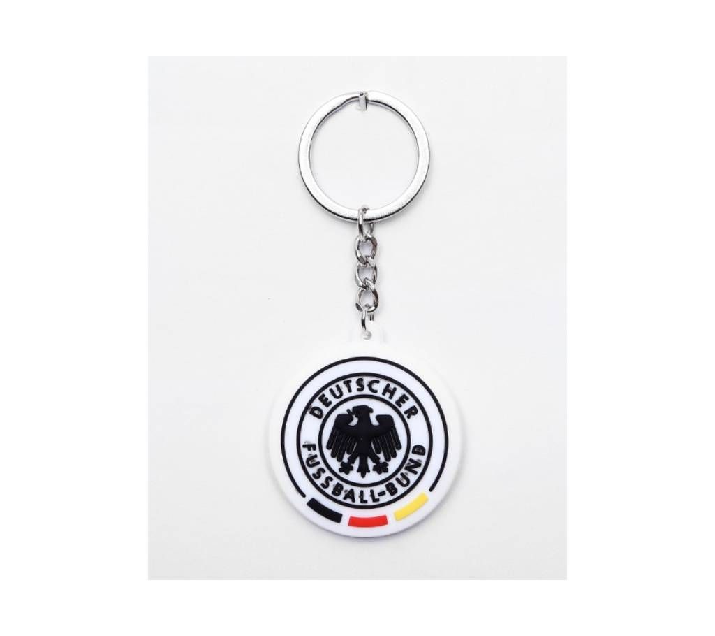 Germany PVC Buckle Football Logo Key Ring